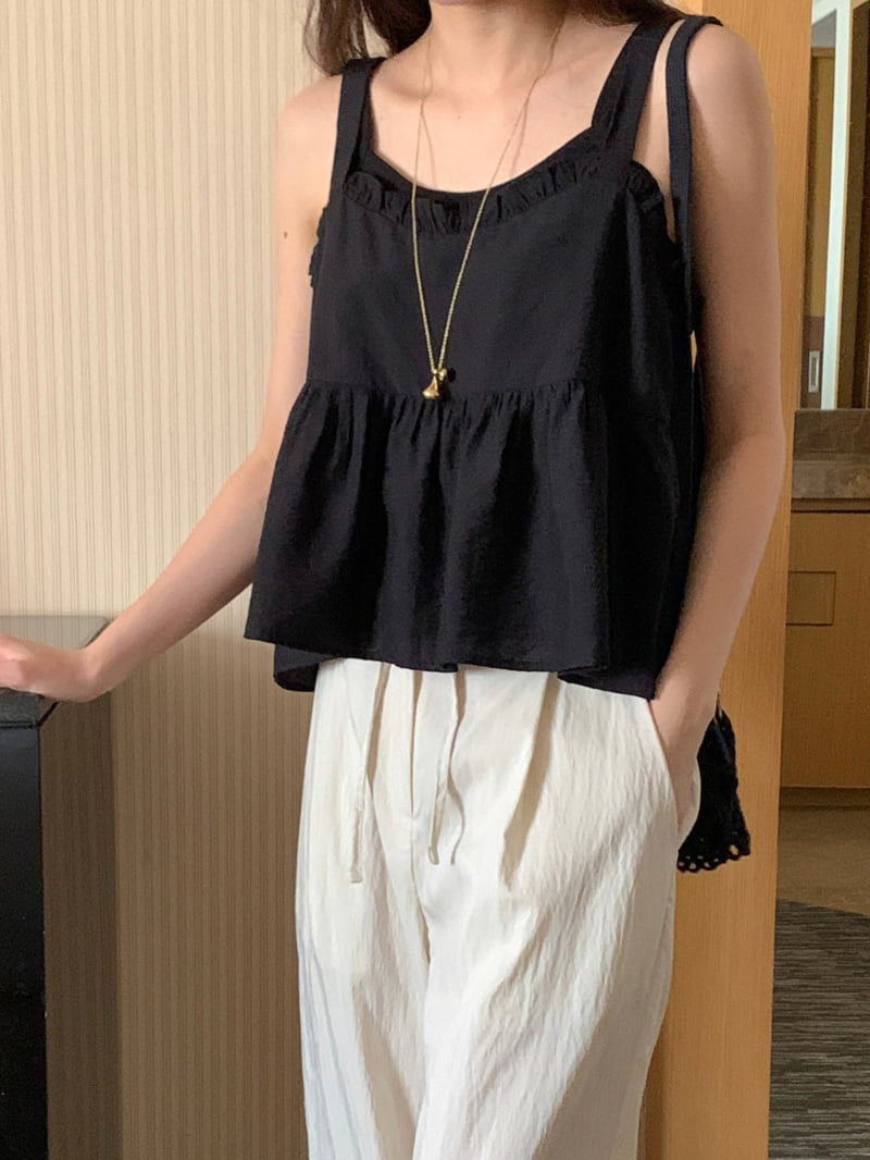 Osense - Korean Women Fashion - #vintagekidsstyle - Shine Open Two Way Bustier Blouse - 2