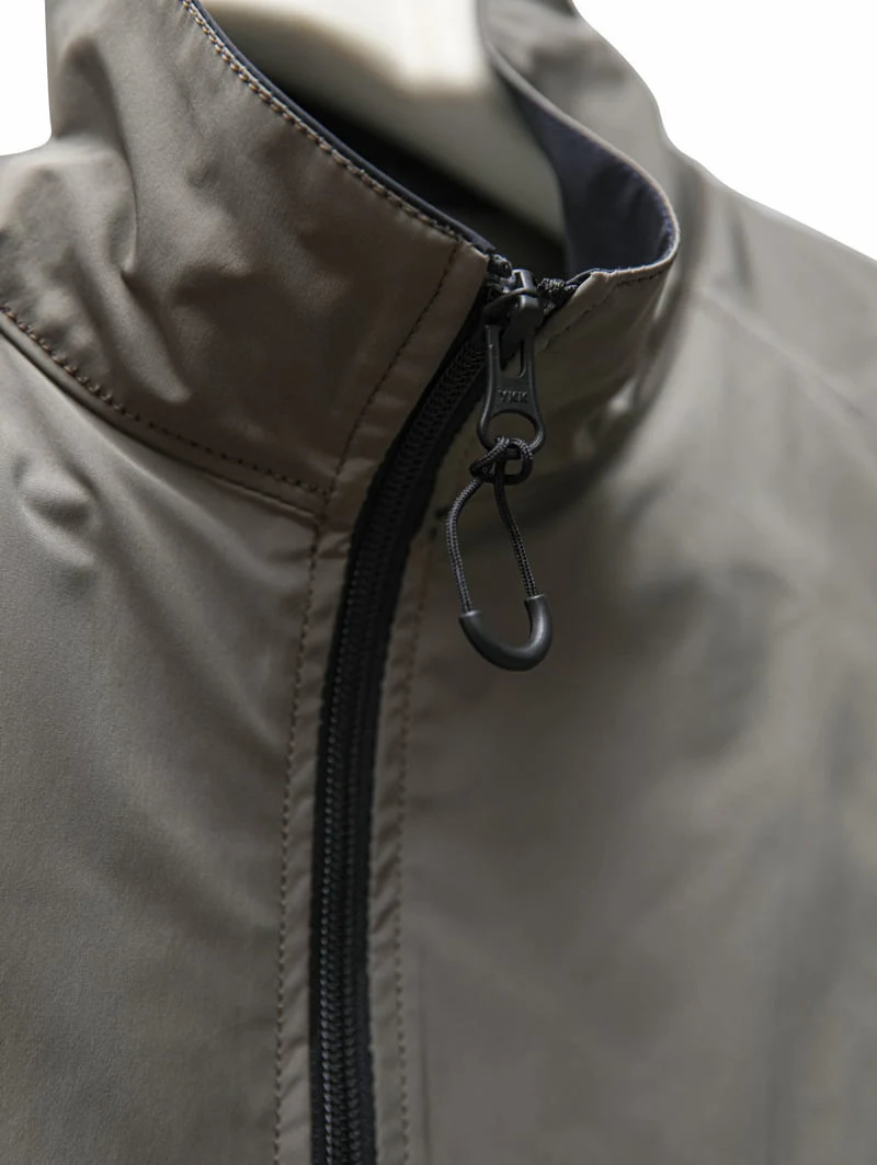 Paper Moon - Korean Women Fashion - #momslook - Renylon Color Block Detail Full Zipped Jacket - 10