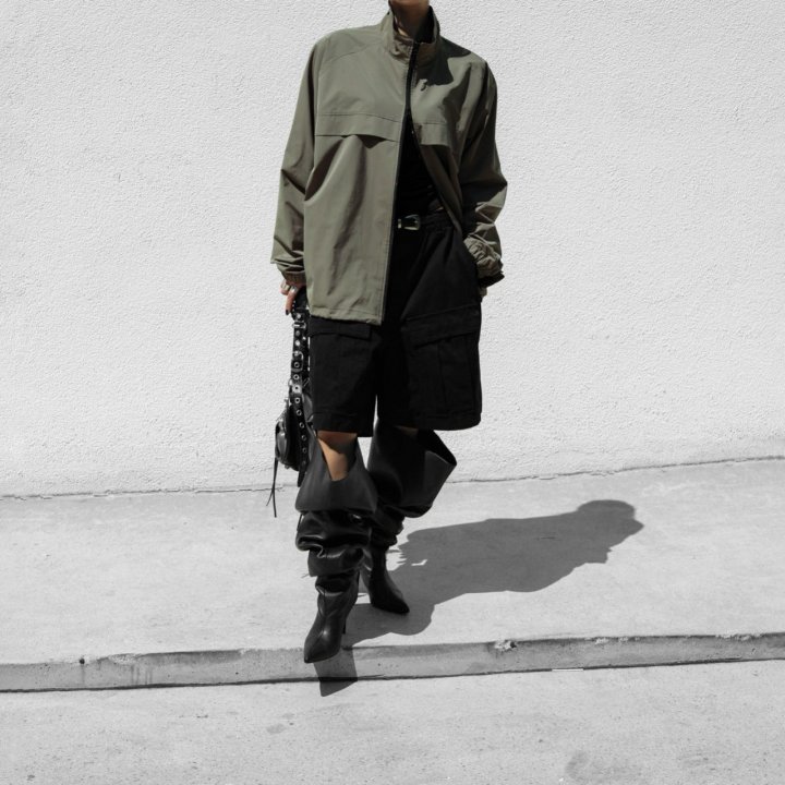 Paper Moon - Korean Women Fashion - #momslook - Renylon Color Block Detail Full Zipped Jacket - 6