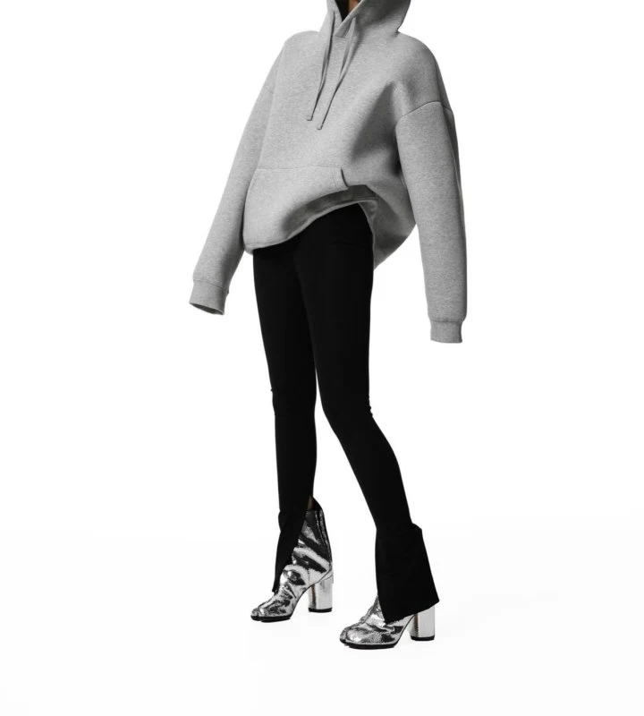 Paper Moon - Korean Women Fashion - #momslook - Oversized Neoprene Hoodie Sweatshirt - 2