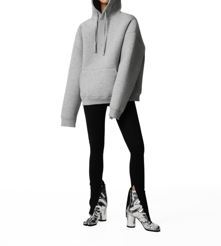 Paper Moon - Korean Women Fashion - #momslook - Oversized Neoprene Hoodie Sweatshirt - 6