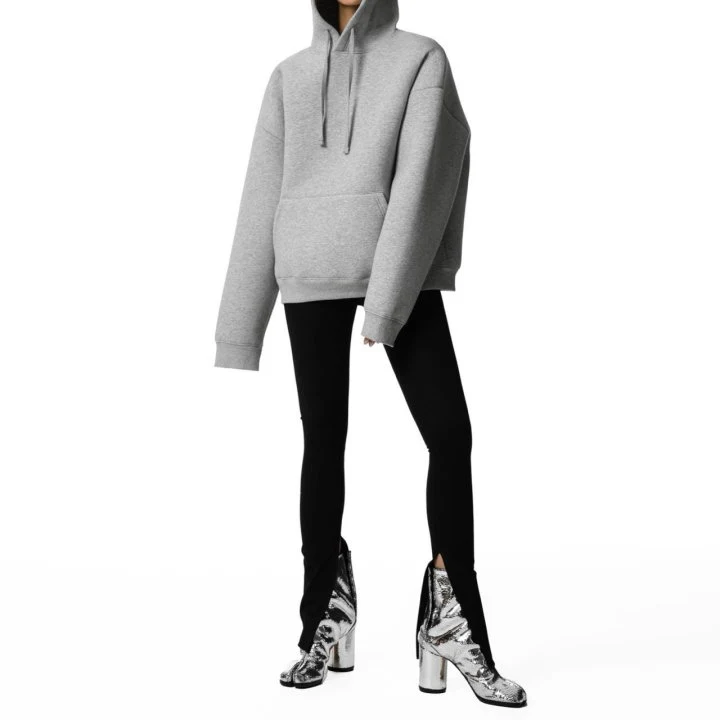 Paper Moon - Korean Women Fashion - #momslook - Oversized Neoprene Hoodie Sweatshirt - 8