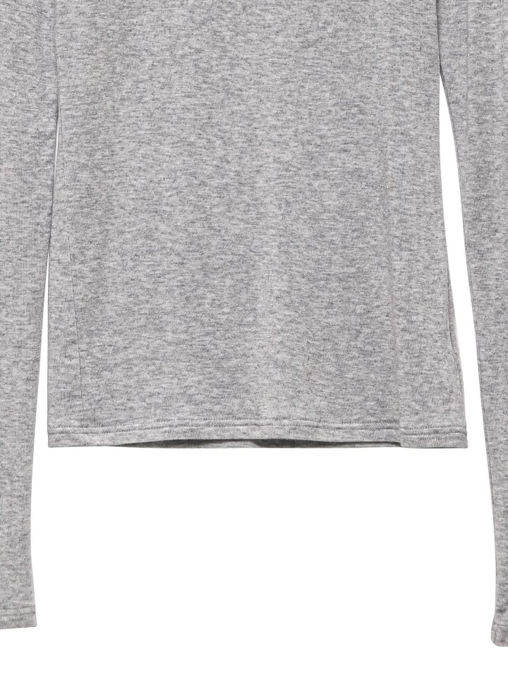 Paper Moon - Korean Women Fashion - #momslook - Classic Long Sleeved Sheer Slub Crewneck Tee - 11