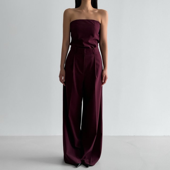 Paper Moon - Korean Women Fashion - #momslook - Tailored One Pin-tuck Wide Slacks