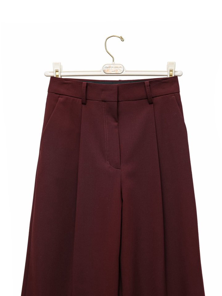 Paper Moon - Korean Women Fashion - #momslook - Tailored One Pin-tuck Wide Slacks - 7