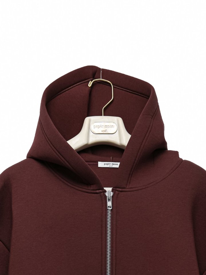 Paper Moon - Korean Women Fashion - #momslook - Oversized Neoprene Two Way Full Zipped Hoodie - 9