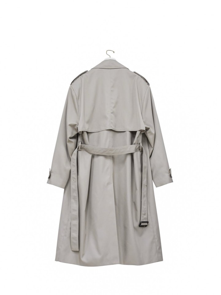 Paper Moon - Korean Women Fashion - #momslook - Padded Detail Oversized Double Breasted Trench Coat - 7