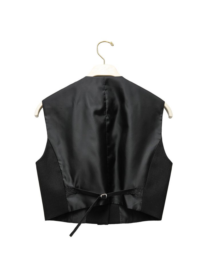 Paper Moon - Korean Women Fashion - #momslook - Three Button Detail Tailroed Cropped Vest - 6