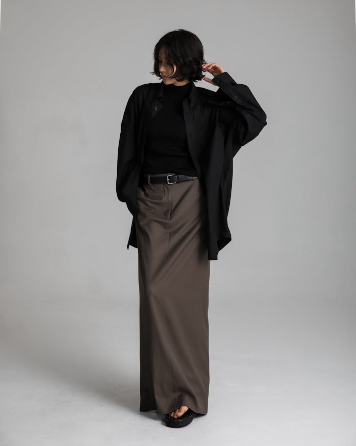 Paper Moon - Korean Women Fashion - #momslook - Oversized Cotton Pocket Detail Button Down Shirt