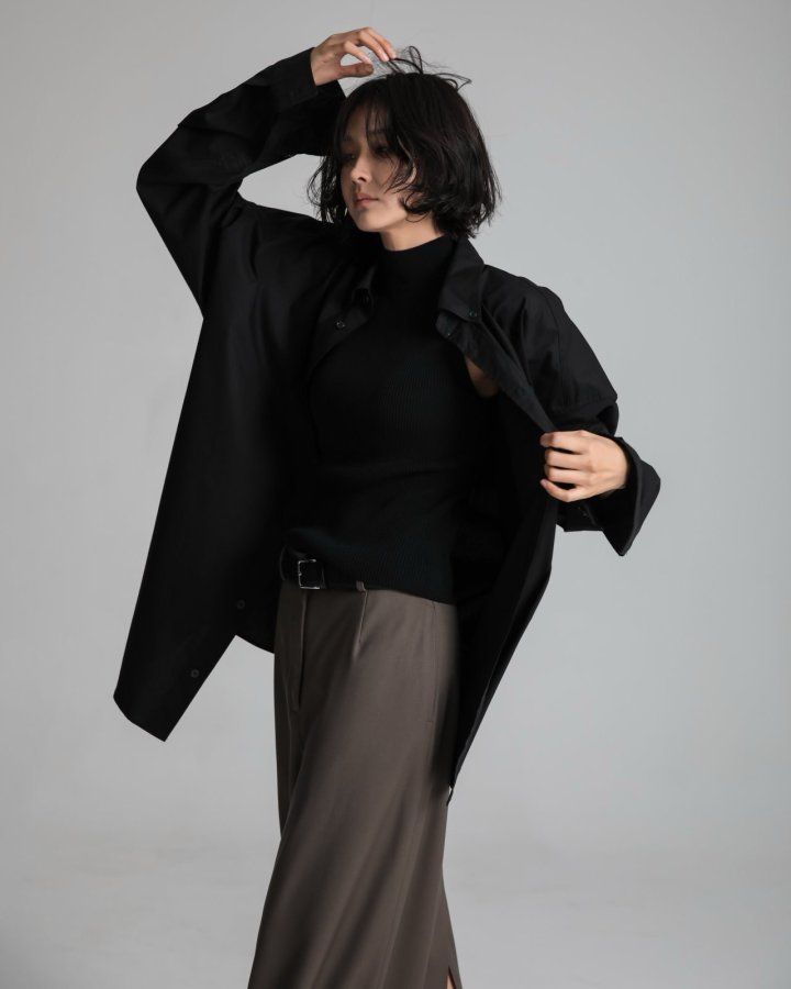 Paper Moon - Korean Women Fashion - #momslook - Oversized Cotton Pocket Detail Button Down Shirt - 5