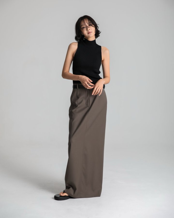 Paper Moon - Korean Women Fashion - #momslook - Tailored Back Slit Detail Maxi Pencil Skirt - 2