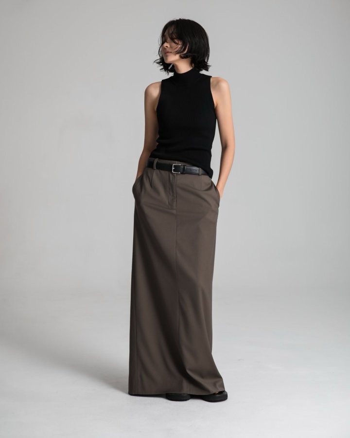 Paper Moon - Korean Women Fashion - #momslook - Tailored Back Slit Detail Maxi Pencil Skirt - 3
