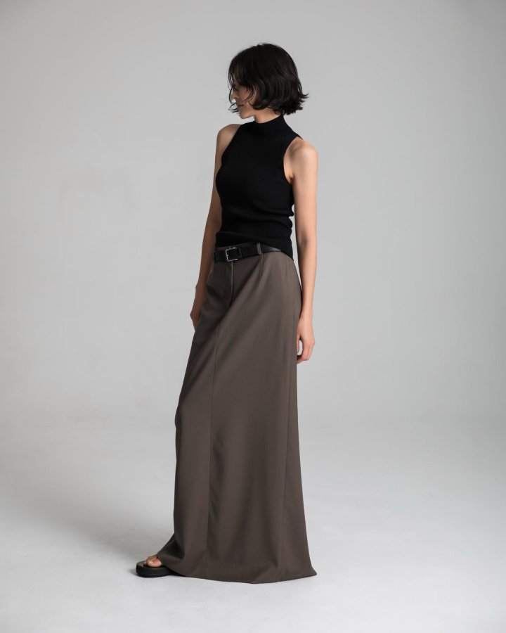 Paper Moon - Korean Women Fashion - #momslook - Tailored Back Slit Detail Maxi Pencil Skirt - 4