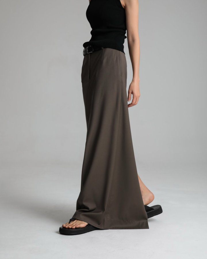 Paper Moon - Korean Women Fashion - #pursuepretty - Tailored Back Slit Detail Maxi Pencil Skirt - 8