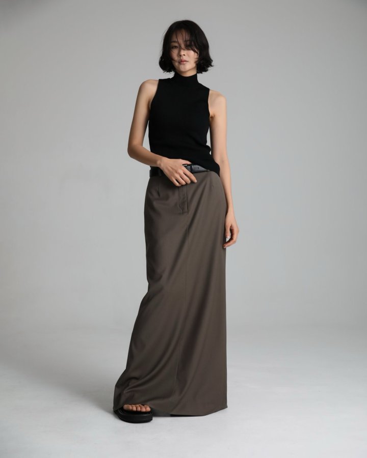 Paper Moon - Korean Women Fashion - #restrostyle - High Neck Ribbed Sleeveless Cropped Knit Top - 8