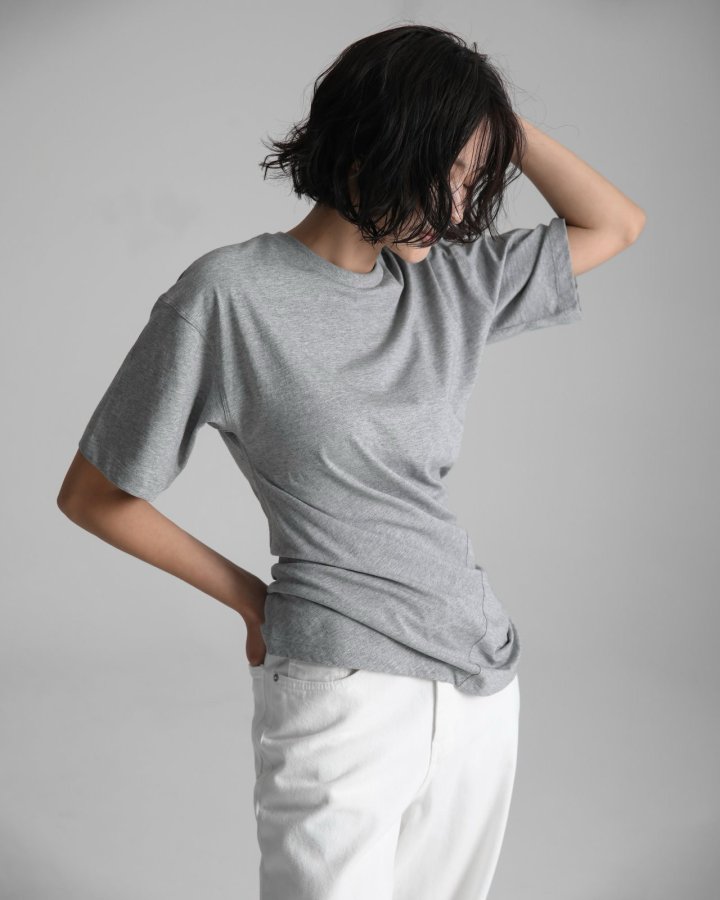 Paper Moon - Korean Women Fashion - #shopsmall - Twist Draped Side Line Detail Tee - 7