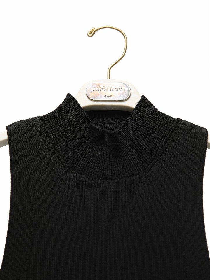 Paper Moon - Korean Women Fashion - #thatsdarling - High Neck Ribbed Sleeveless Cropped Knit Top - 11
