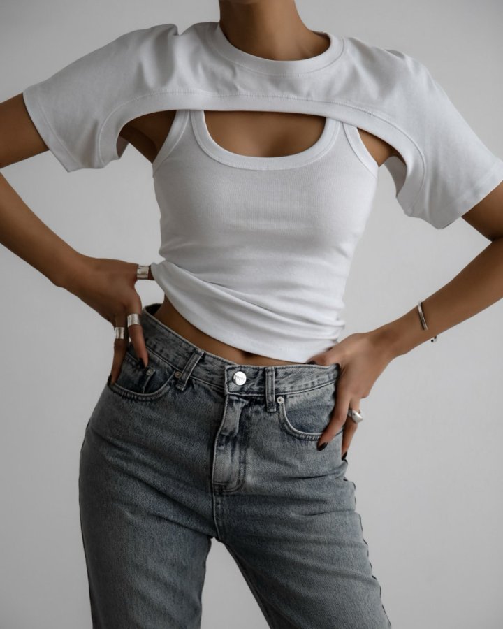 Paper Moon - Korean Women Fashion - #womensfashion - Bolero Layered Sleeveless Tank Set Top - 3