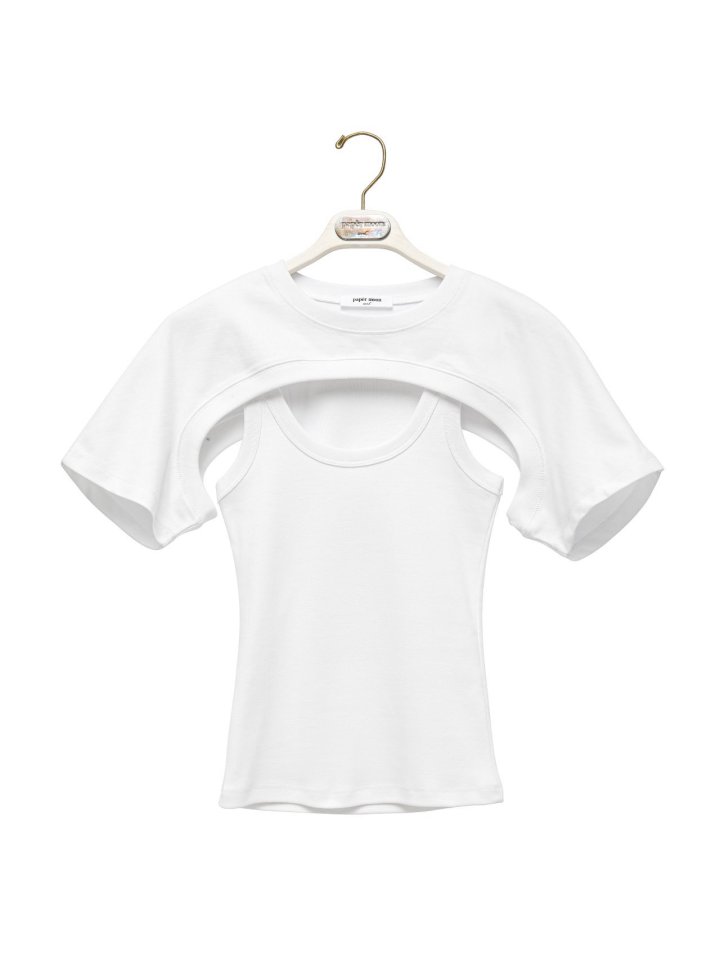 Paper Moon - Korean Women Fashion - #womensfashion - Bolero Layered Sleeveless Tank Set Top - 5