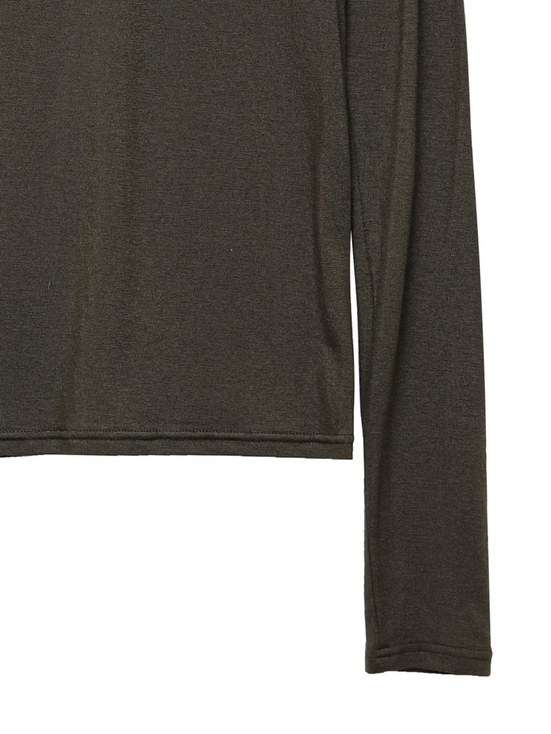 Paper Moon - Korean Women Fashion - #womensfashion - Classic Long Sleeved Sheer Slub Crewneck Tee - 12