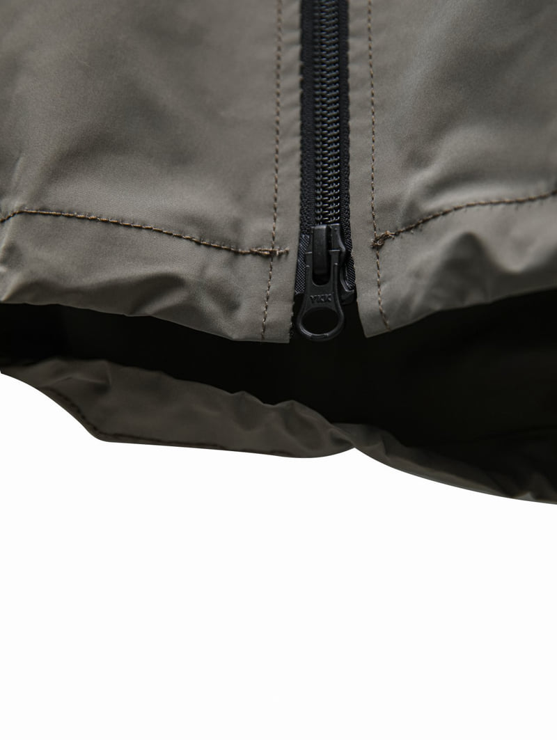 Paper Moon - Korean Women Fashion - #womensfashion - Renylon Color Block Detail Full Zipped Jacket - 11