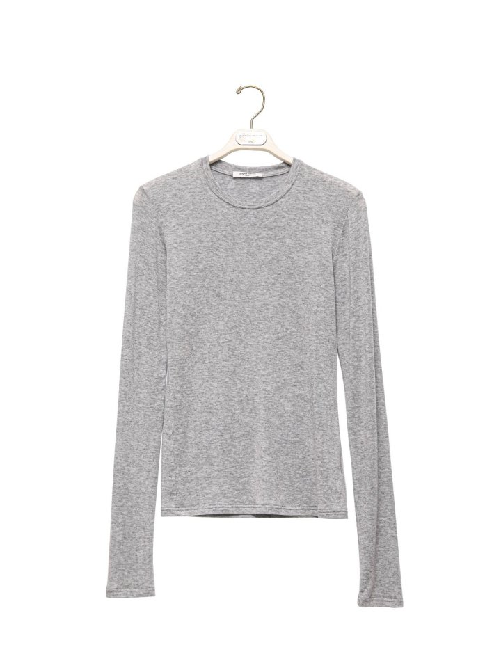 Paper Moon - Korean Women Fashion - #womensfashion - Classic Long Sleeved Sheer Slub Crewneck Tee - 8