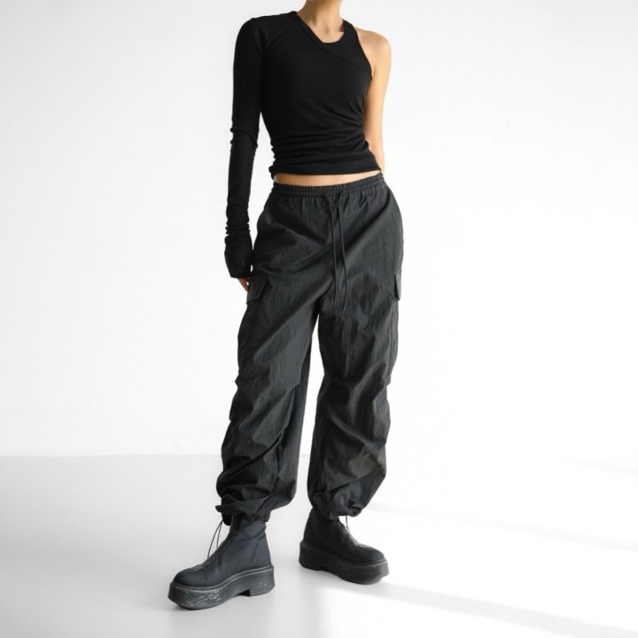 Paper Moon - Korean Women Fashion - #womensfashion - Nylon Technical Cargo Jogger Pants - 3