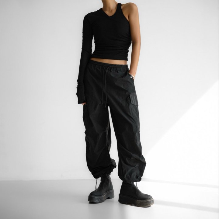 Paper Moon - Korean Women Fashion - #womensfashion - Nylon Technical Cargo Jogger Pants - 5