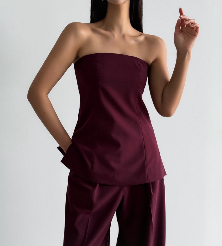 Paper Moon - Korean Women Fashion - #womensfashion - Tailored Off Shoulder Flared Top Blouse - 3