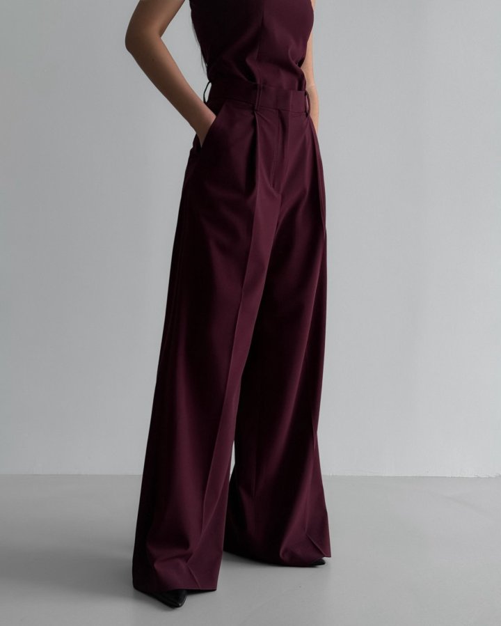 Paper Moon - Korean Women Fashion - #womensfashion - Tailored One Pin-tuck Wide Slacks - 2
