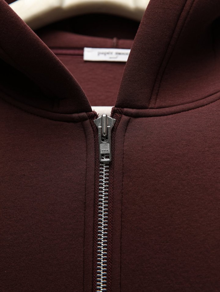 Paper Moon - Korean Women Fashion - #womensfashion - Oversized Neoprene Two Way Full Zipped Hoodie - 11