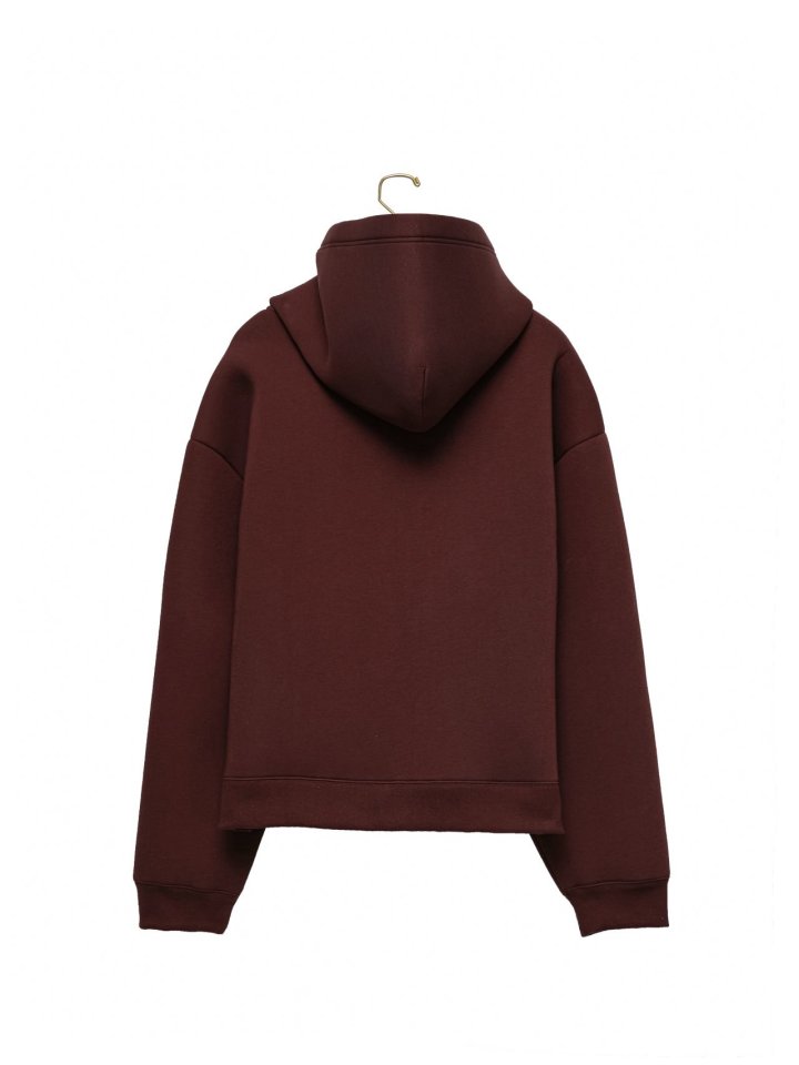 Paper Moon - Korean Women Fashion - #womensfashion - Oversized Neoprene Two Way Full Zipped Hoodie - 7