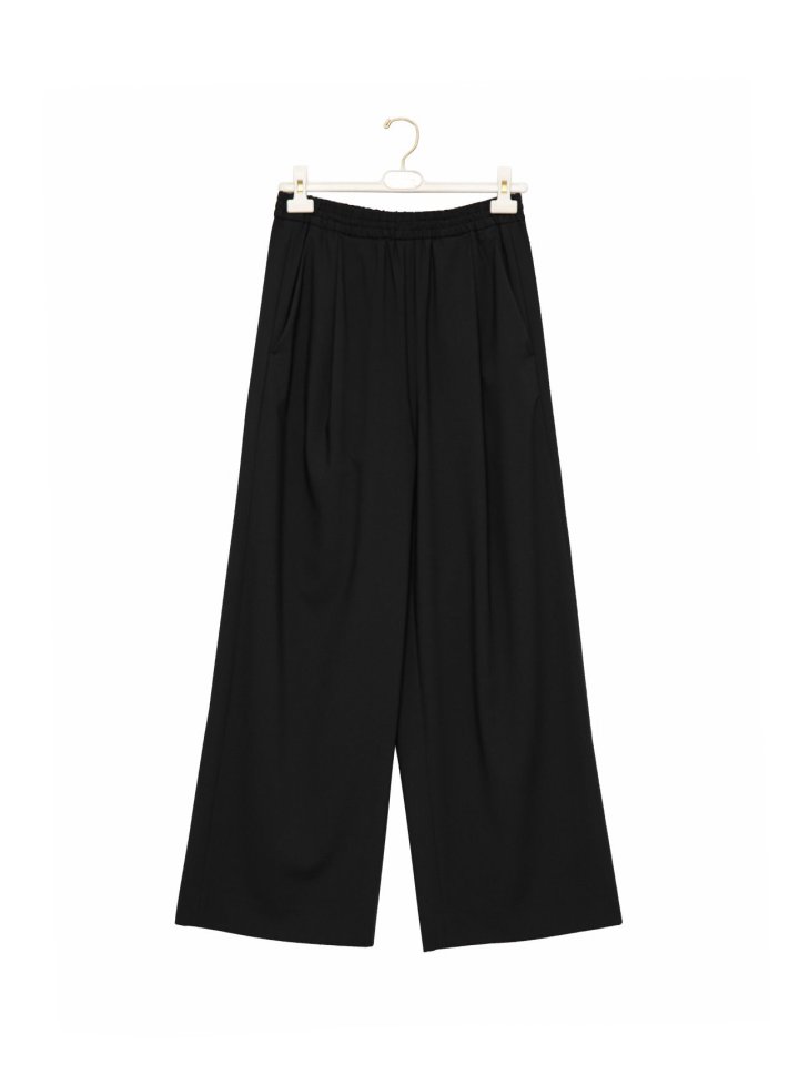 Paper Moon - Korean Women Fashion - #womensfashion - Banded String Wide Maxi Length Trousers - 3