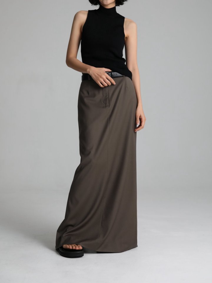 Paper Moon - Korean Women Fashion - #womensfashion - Tailored Back Slit Detail Maxi Pencil Skirt