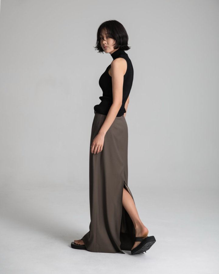 Paper Moon - Korean Women Fashion - #momslook - High Neck Ribbed Sleeveless Cropped Knit Top - 4