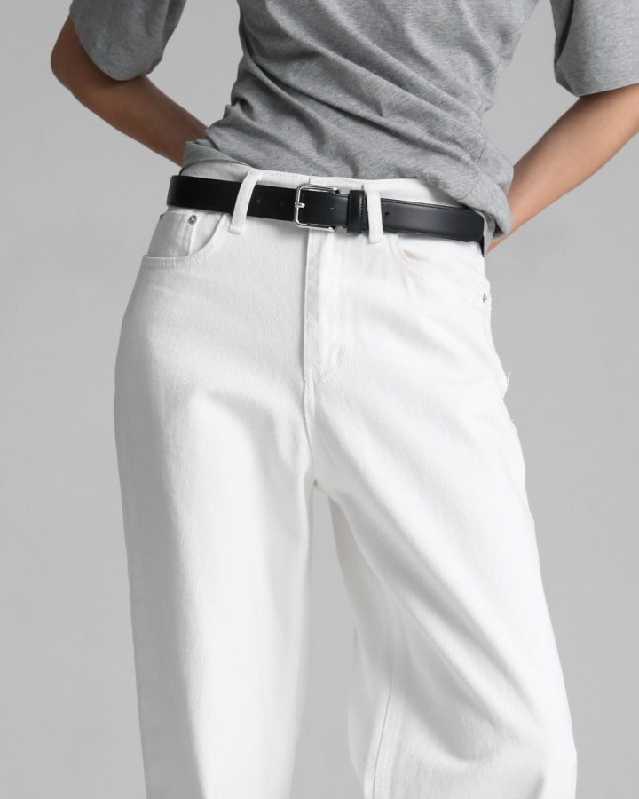 Paper Moon - Korean Women Fashion - #womensfashion - High Rise Wide Leg White Denim Pants - 2