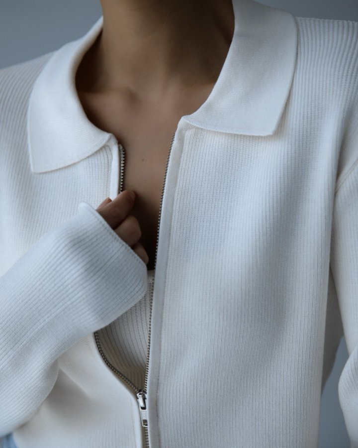 Paper Moon - Korean Women Fashion - #womensfashion - Two Way Zipped Detail Cropped Cardigan - 5