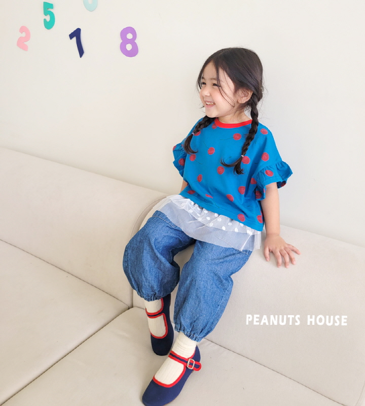 Peanuts - Korean Children Fashion - #childofig - Dot Mesh Skirt - 6
