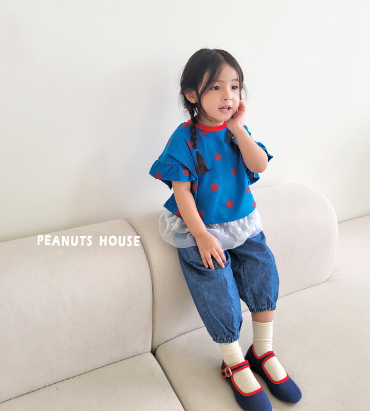 Peanuts - Korean Children Fashion - #childrensboutique - Dot Mesh Skirt - 7