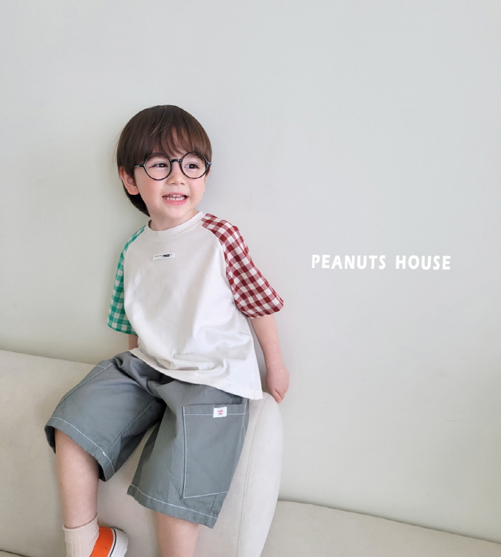Peanuts - Korean Children Fashion - #childofig - Checked Raglan Tee - 4