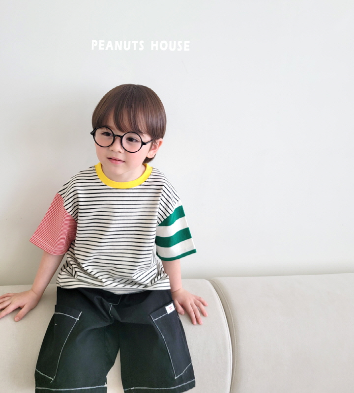 Peanuts - Korean Children Fashion - #fashionkids - Mixing Stripe Tee - 5