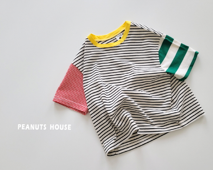 Peanuts - Korean Children Fashion - #kidsshorts - Mixing Stripe Tee - 6