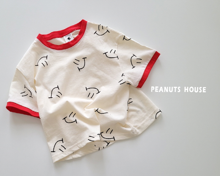 Peanuts - Korean Children Fashion - #kidsshorts - Mini Smile Tee - 12