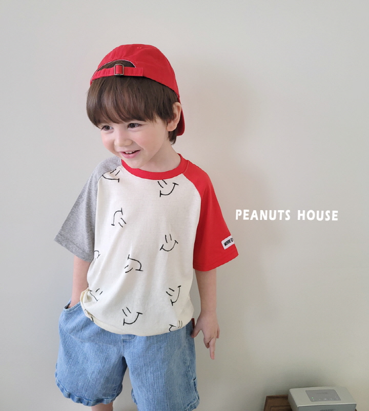 Peanuts - Korean Children Fashion - #kidsshorts - Smile Raglan Tee - 11