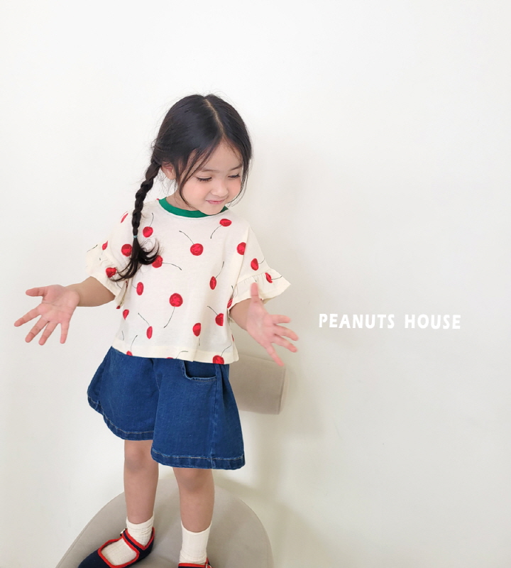 Peanuts - Korean Children Fashion - #kidsshorts - Cherry Tee - 10