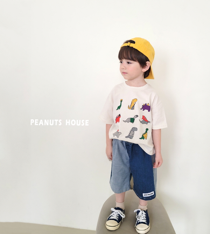 Peanuts - Korean Children Fashion - #kidsshorts - Half Half Jeans - 4
