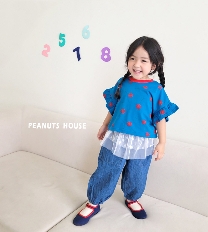 Peanuts - Korean Children Fashion - #minifashionista - Dot Mesh Skirt - 4