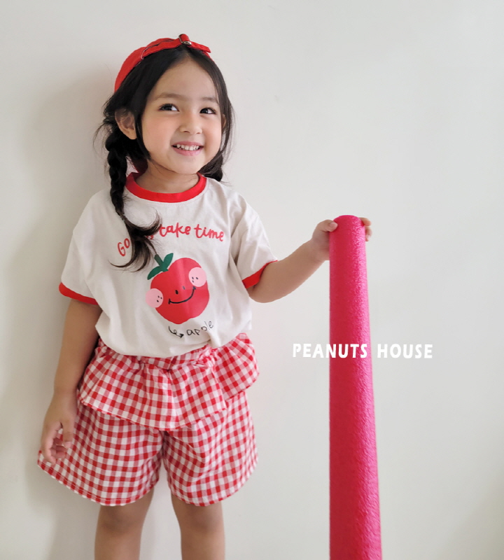 Peanuts - Korean Children Fashion - #prettylittlegirls - Check Frill Pants - 5