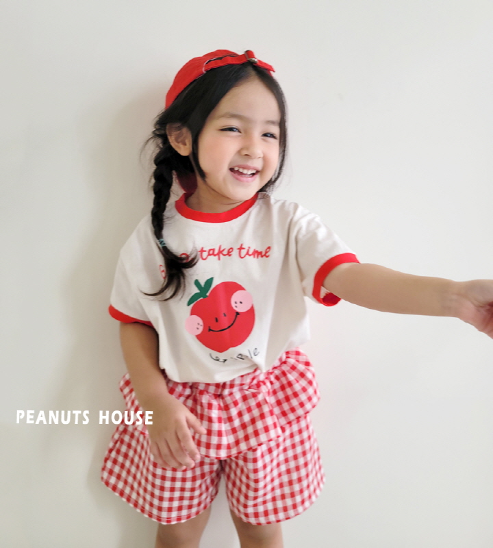 Peanuts - Korean Children Fashion - #todddlerfashion - Check Frill Pants - 6