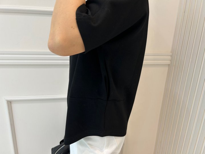 Pearls room - Korean Women Fashion - #momslook - Cut Tee - 11